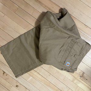 COPY - MEN'S RUGGED FLEX RELAXED FIT CANVAS 5-POCKET WORK PANT, SIZE 34 x 32, N…